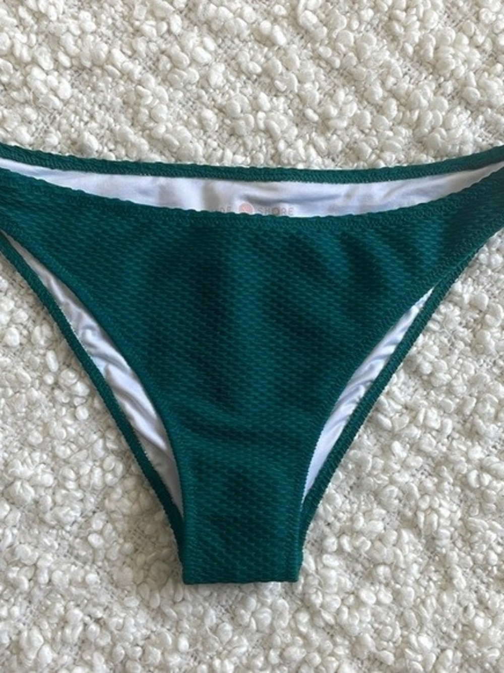Shade & Shore Teal Green Textured Bikini Bottom